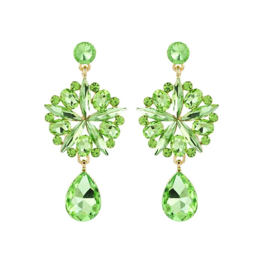 Eye-Catching Green Sparkle Earrings - Make a Statement Jewelry Bubble