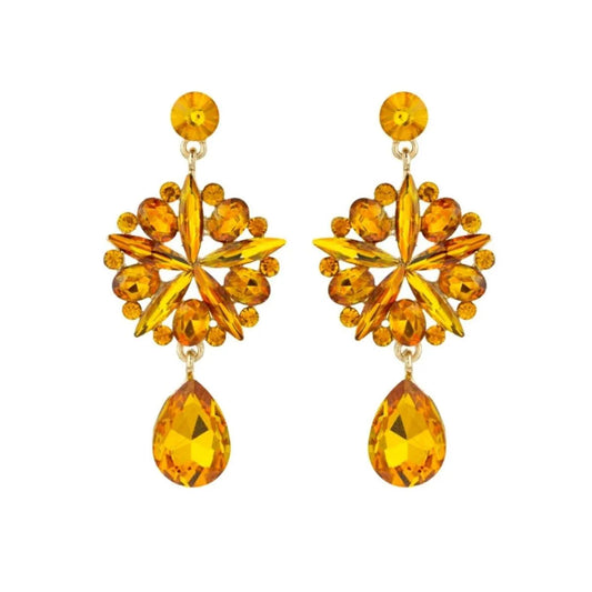 Eye-Catching Orange Sparkle Earrings - Make a Statement Jewelry Bubble