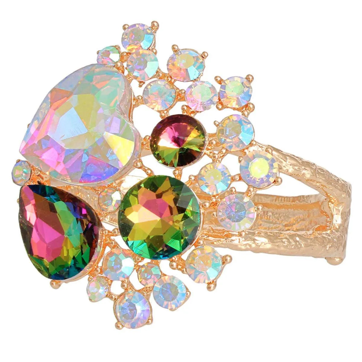 Fabulous Aurora Borealis Bloom Cuff: Your Next Gold Bracelet Obsession Jewelry Bubble