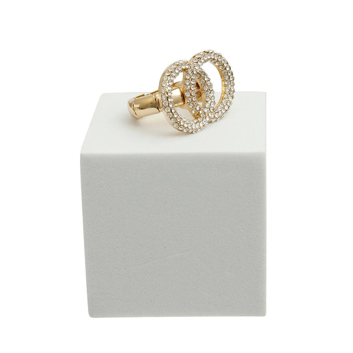 Fashion Jewelry Gold Infinity Ring | Dazzle Your Look Jewelry Bubble