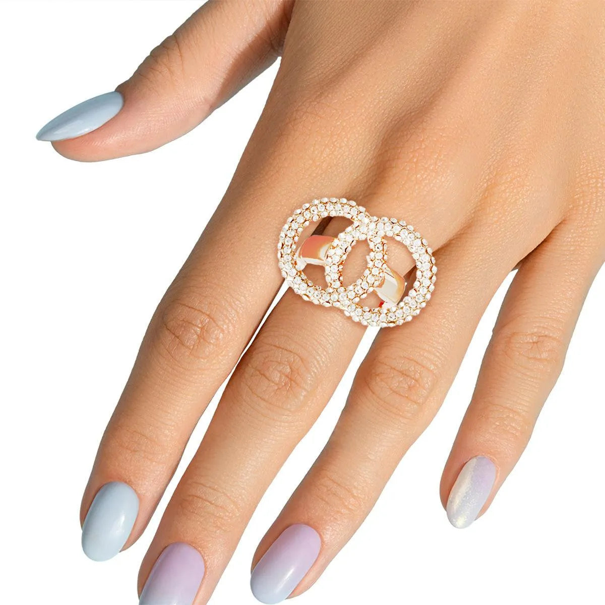 Fashion Jewelry Gold Infinity Ring | Dazzle Your Look Jewelry Bubble