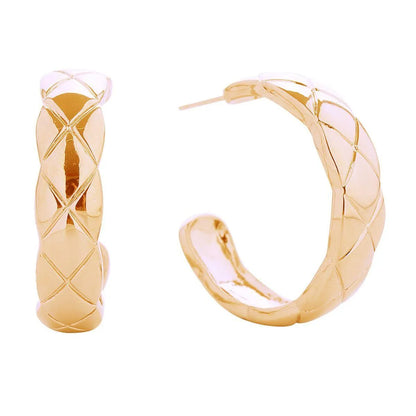 Fashion Jewelry: Gold Open Hoop Earrings Faux Fabulous Jewelry Bubble