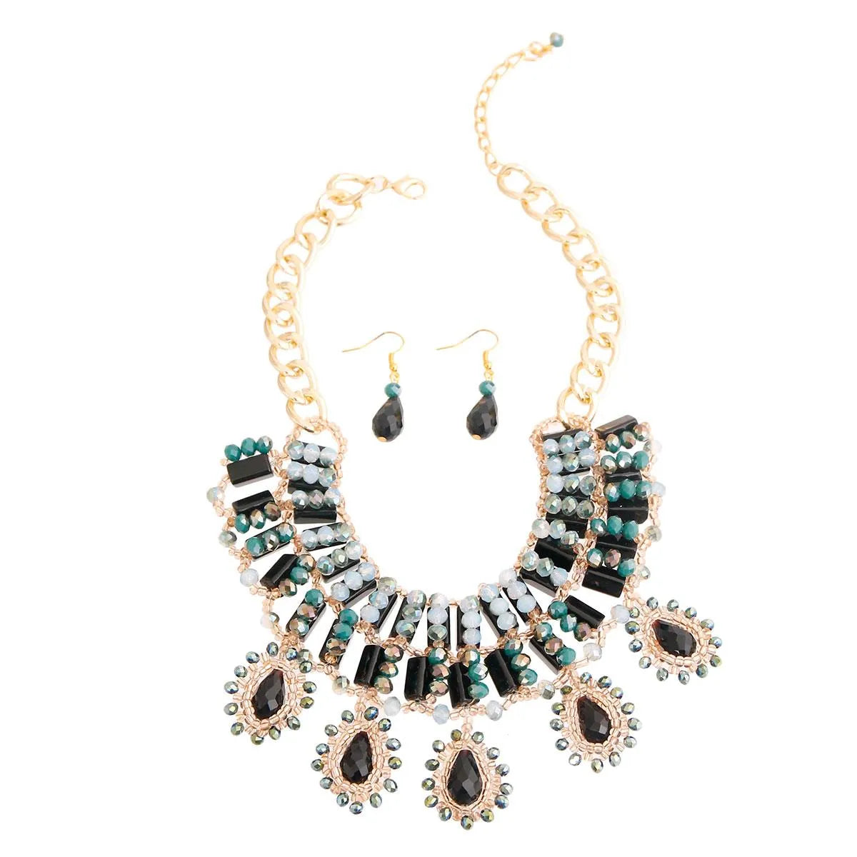 Fashion Jewelry Sets: Complete Your Look: Stunning Bead Collar Necklace Set Pinktown