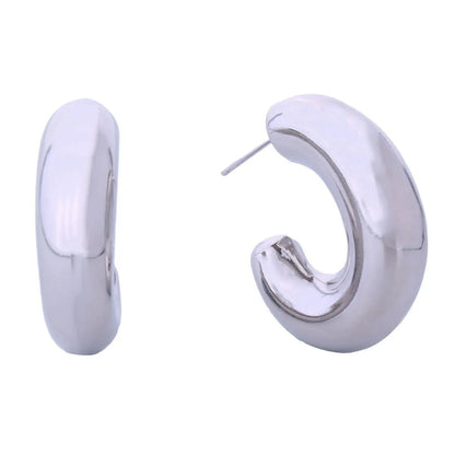 Fashion Jewelry: Shop the Best 14K White Gold Puffy Open Hoop Earrings Today Jewelry Bubble