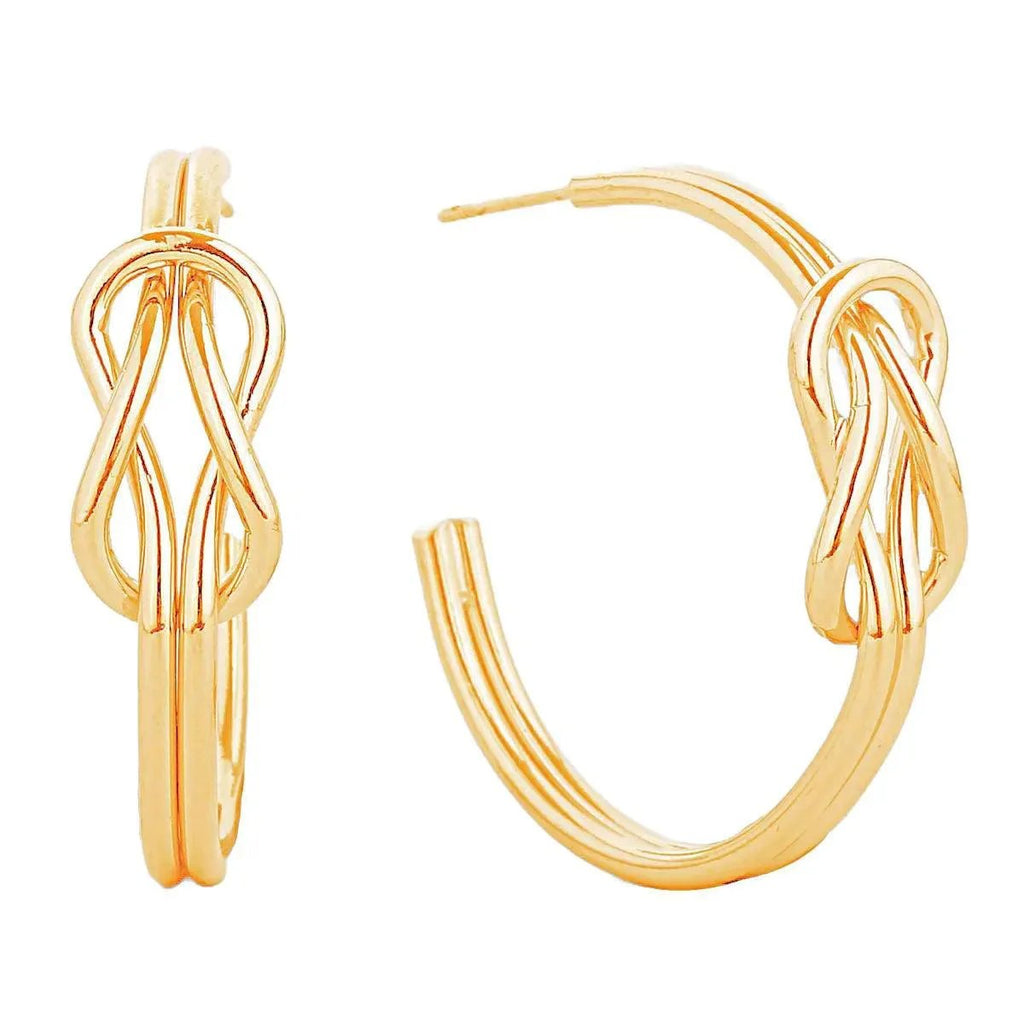 Fashion Jewelry: Women's Gold Infinity Open Hoop Earrings: Your Style Groove