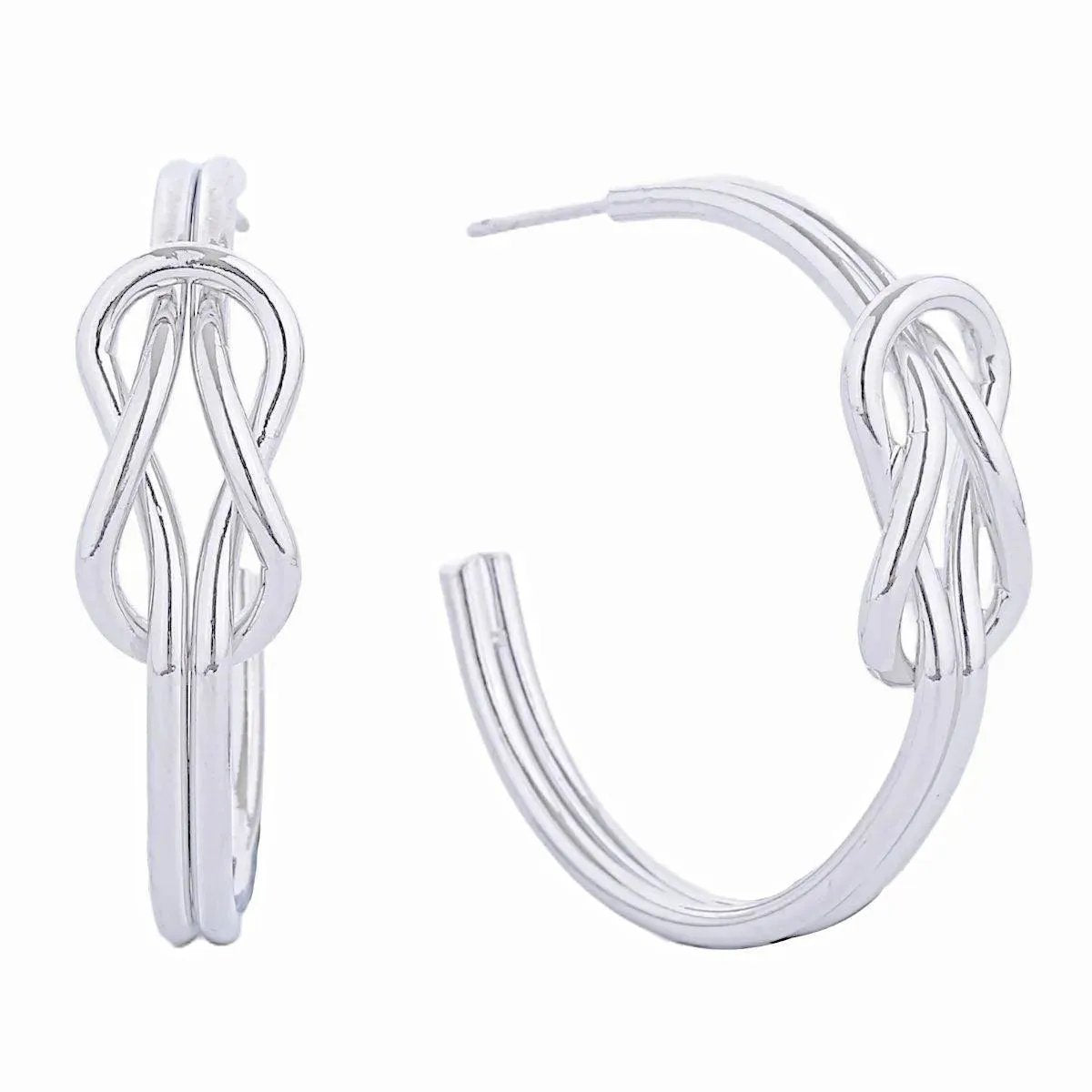 Fashion Jewelry: Women's White Gold Infinity Open Hoop Earrings: Your Style Groove