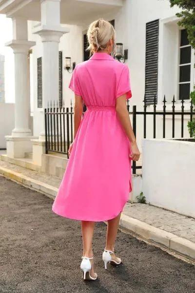 Feel Fabulous in a Tied Button Up Shirt Dress