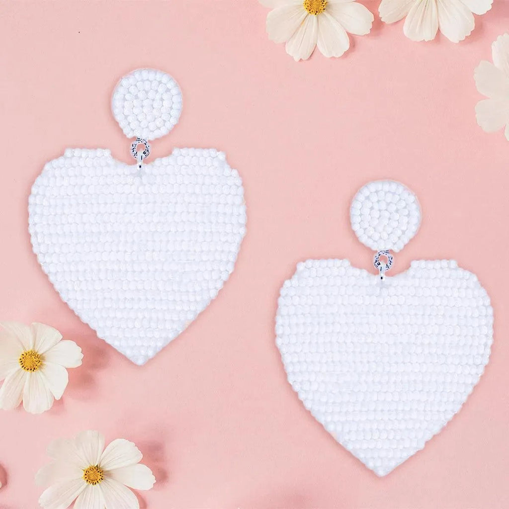 Feel the Love: White Heart Earrings for Every Style