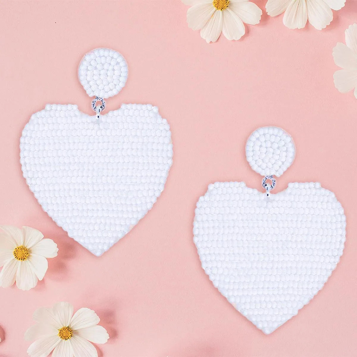 Feel the Love: White Heart Earrings for Every Style Jewelry Bubble