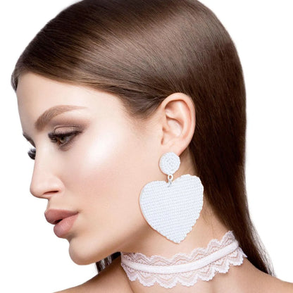 Feel the Love: White Heart Earrings for Every Style Jewelry Bubble