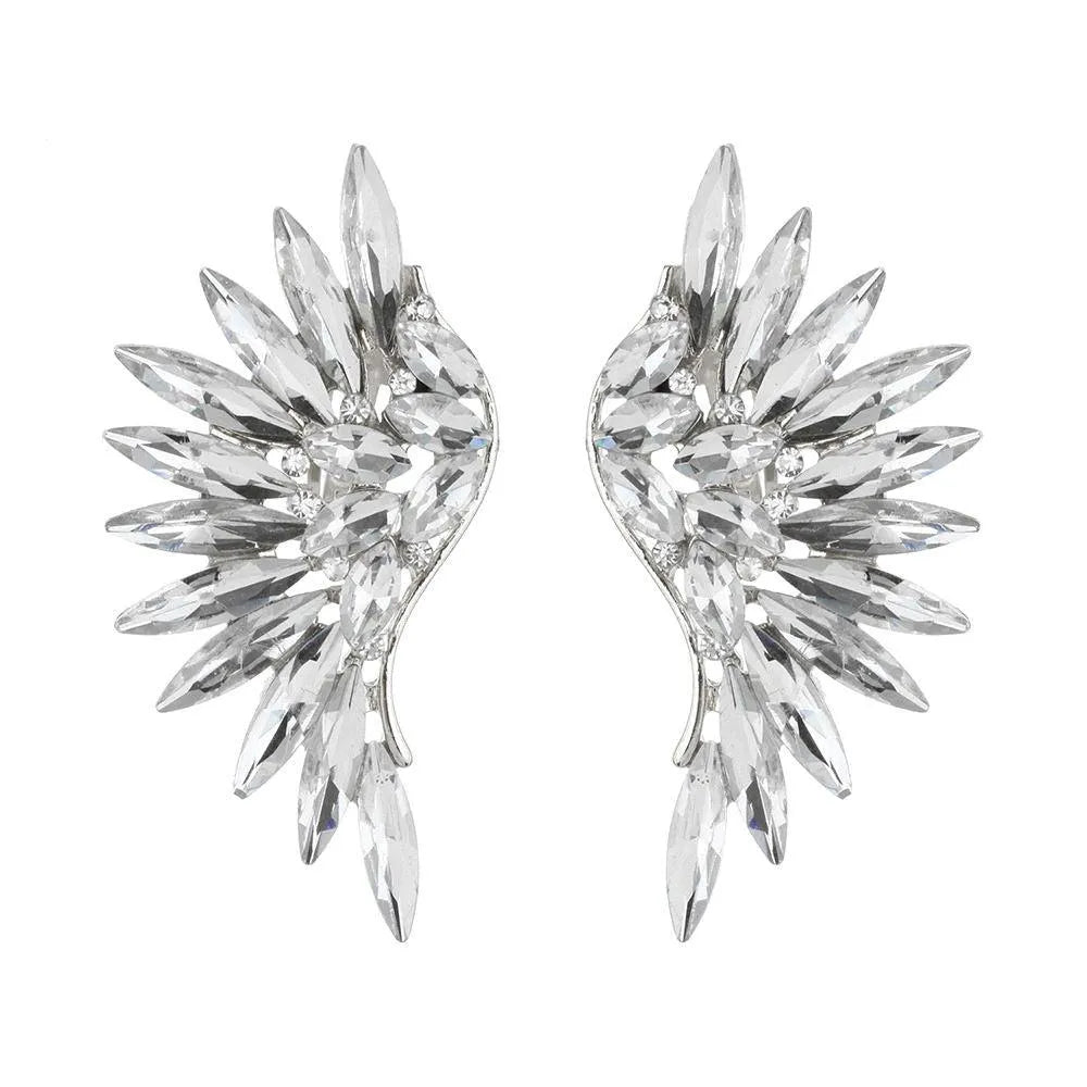 Find Your Perfect Sparkle: Best Clear Rhinestone Wing Earrings Awaiting Jewelry Bubble