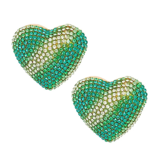 Find Your Sparkle: Women's Green Stud Earrings to Captivate Hearts Pinktown