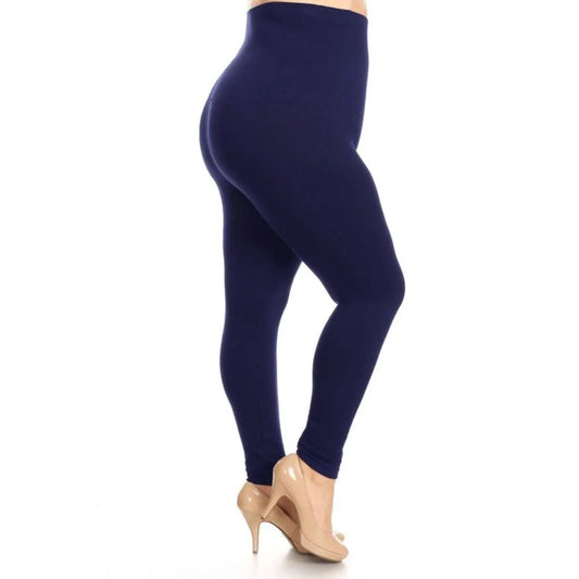 Flaunt Your Curves in Navy Plus Size High Waist Leggings - Shop Now! Jewelry Bubble