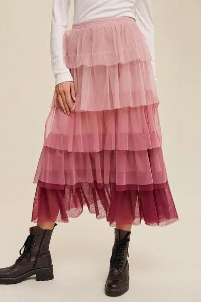 Flirty & Fun: Layered Tulle Midi Skirt for Every Day Jewelry Bubble