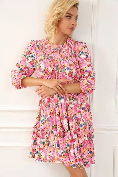 Floral Smocked Flounce Sleeve Mini Dress: Your Perfect Summer Look Jewelry Bubble