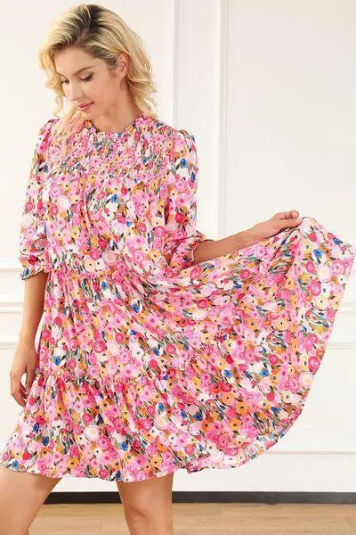 Floral Smocked Flounce Sleeve Mini Dress: Your Perfect Summer Look Jewelry Bubble