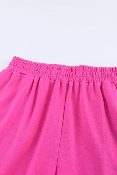 Get Comfy in Pink: Elastic Waist Pants for Women with Pockets Jewelry Bubble