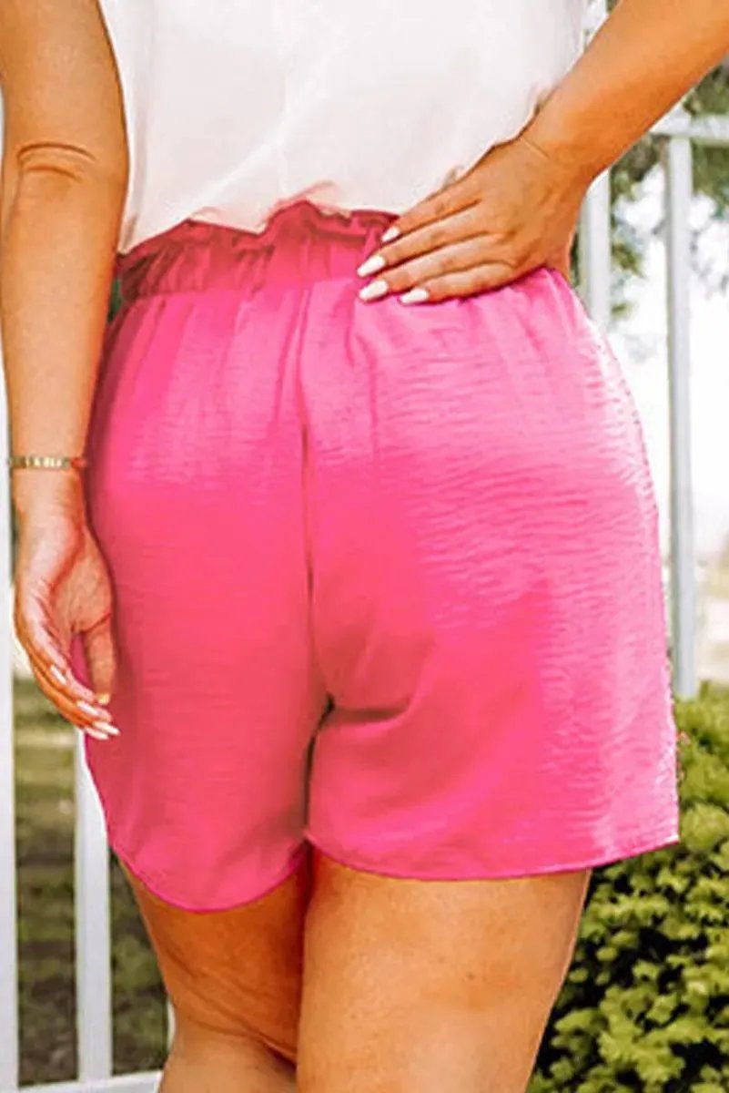 Get Comfy with Plus Size Paperbag Shorts - Shop Now!