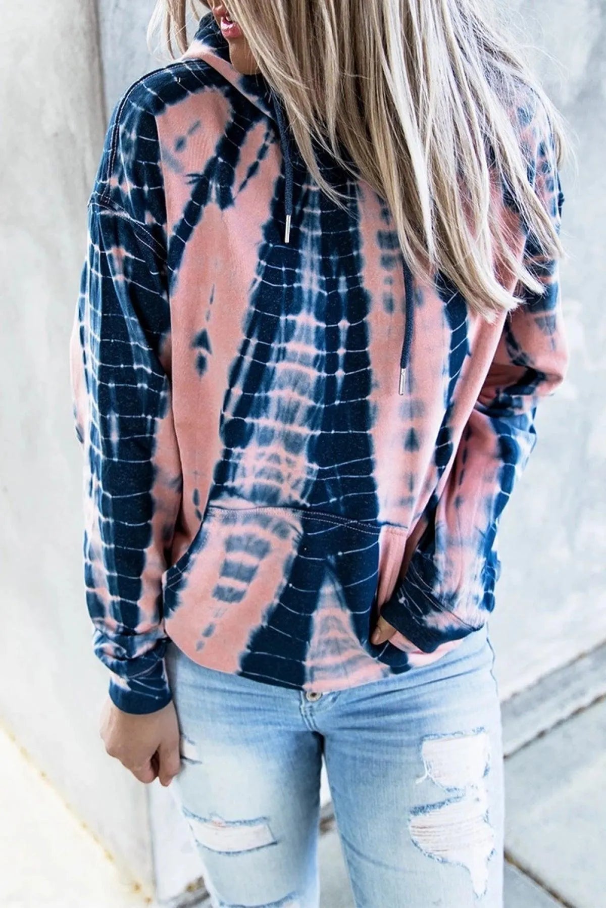 Get Cozy Tie-Dye Print Pullover Hoodie - Perfect for Ladies! Jewelry Bubble