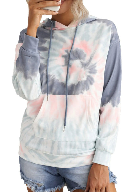 Get Cozy Tie-Dye Print Pullover Hoodie - Perfect for Ladies! Jewelry Bubble