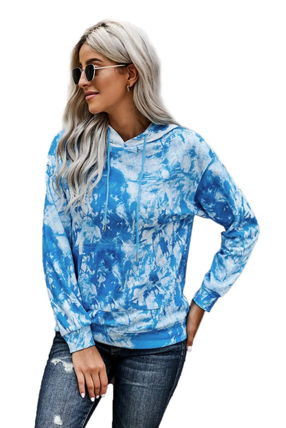 Get Cozy Tie-Dye Print Pullover Hoodie - Perfect for Ladies! Jewelry Bubble