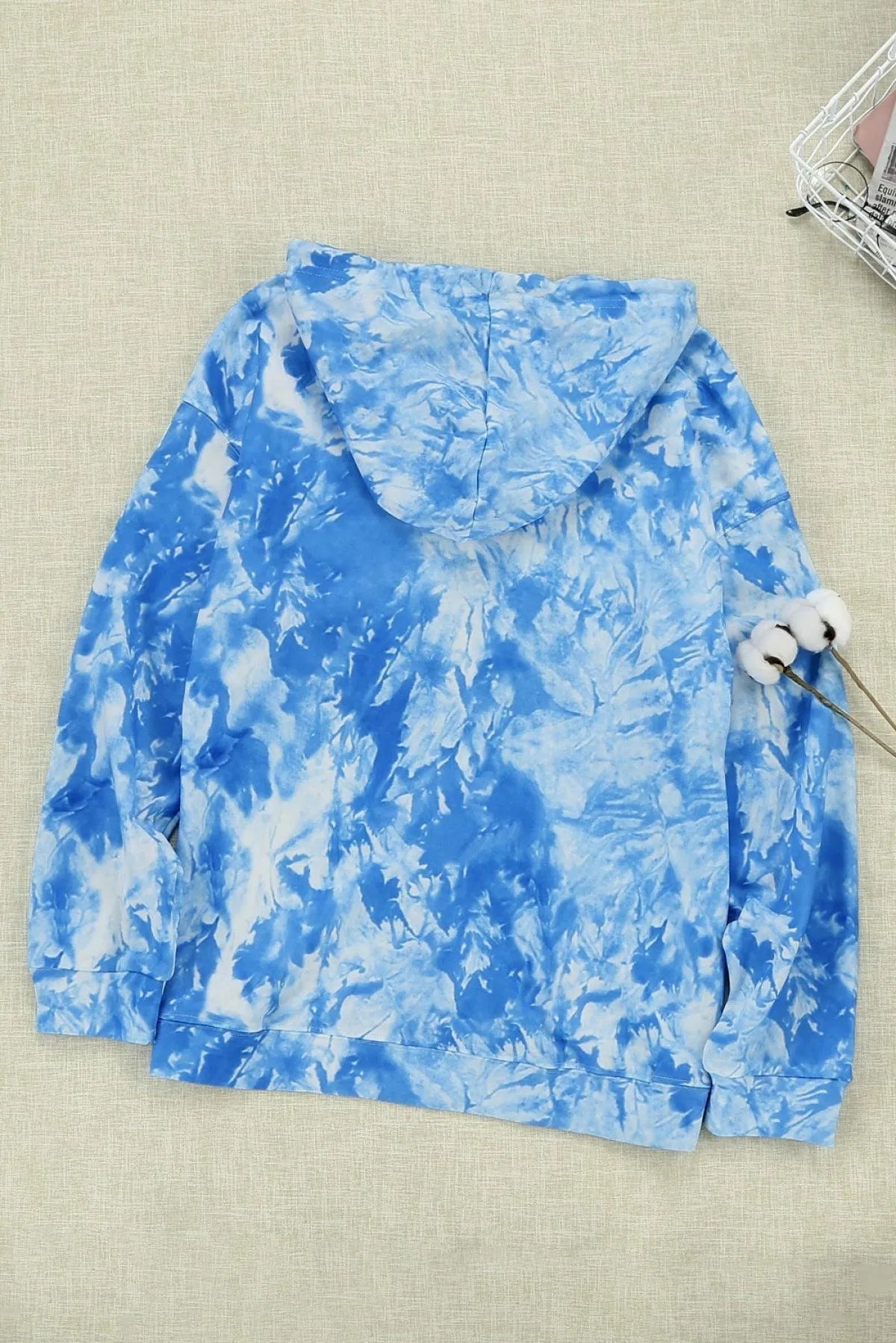 Get Cozy Tie-Dye Print Pullover Hoodie - Perfect for Ladies! Jewelry Bubble