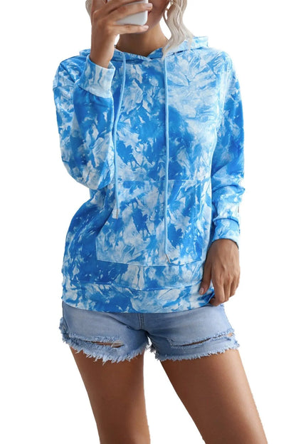 Get Cozy Tie-Dye Print Pullover Hoodie - Perfect for Ladies! Jewelry Bubble