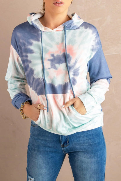 Get Cozy Tie-Dye Print Pullover Hoodie - Perfect for Ladies! Jewelry Bubble