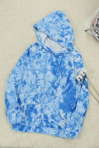 Get Cozy Tie-Dye Print Pullover Hoodie - Perfect for Ladies! Jewelry Bubble