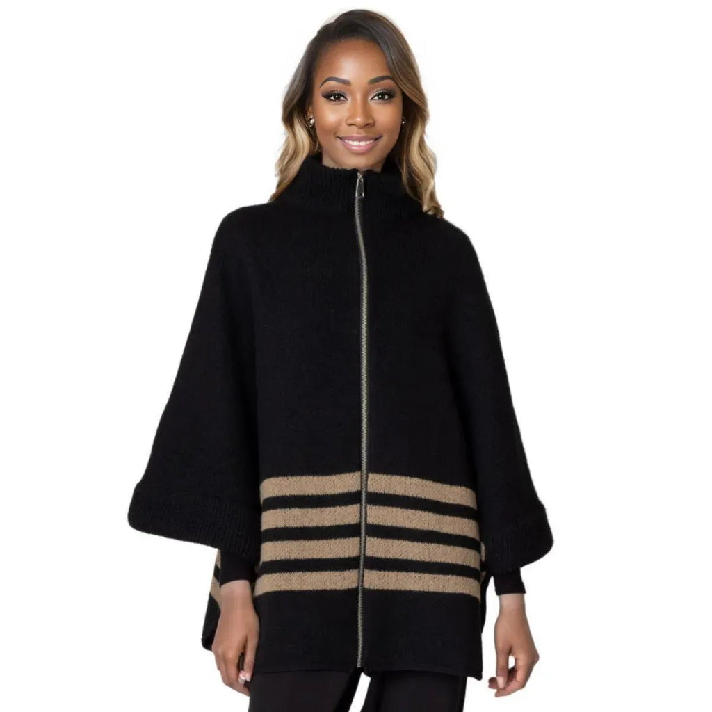 Get Cozy in Black Kimono Style Outerwear for Women - Order Now!