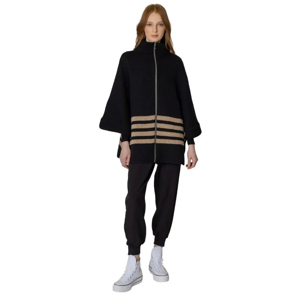 Get Cozy in Black Kimono Style Outerwear for Women - Order Now!