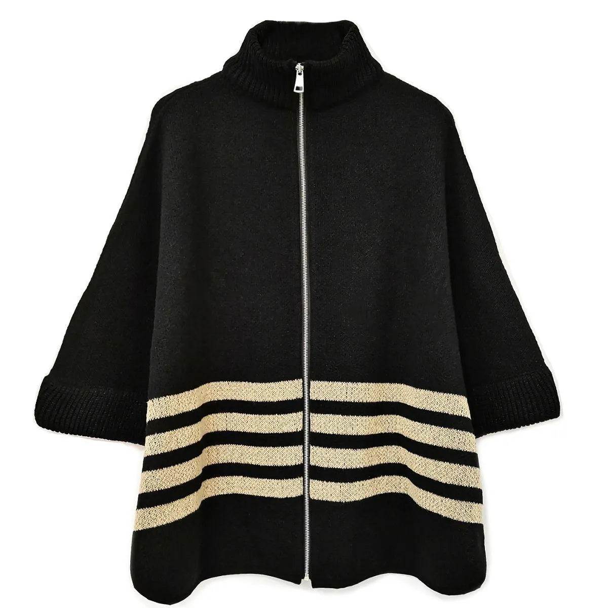 Get Cozy in Black Kimono Style Outerwear for Women - Order Now! Jewelry Bubble