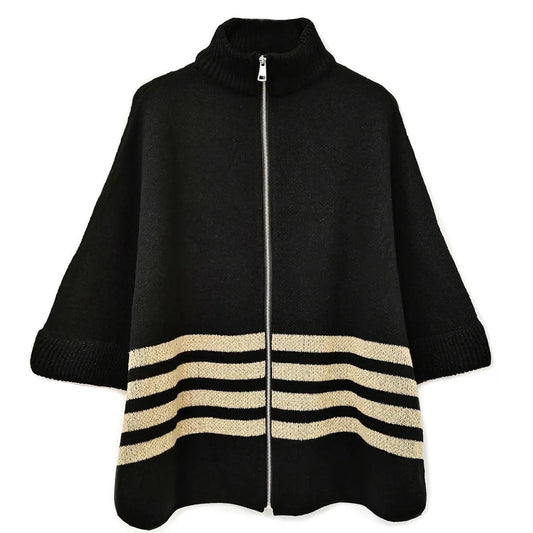 Get Cozy in Black Kimono Style Outerwear for Women - Order Now! Jewelry Bubble