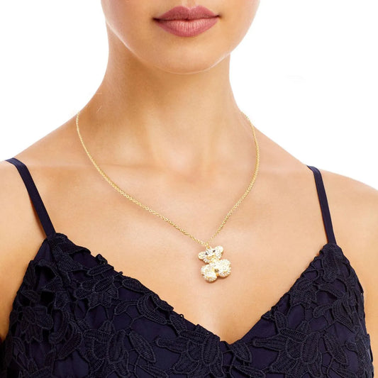 Get Cute with a Gold Teddy Bear Necklace - Perfect Shine & Style for Women Jewelry Bubble