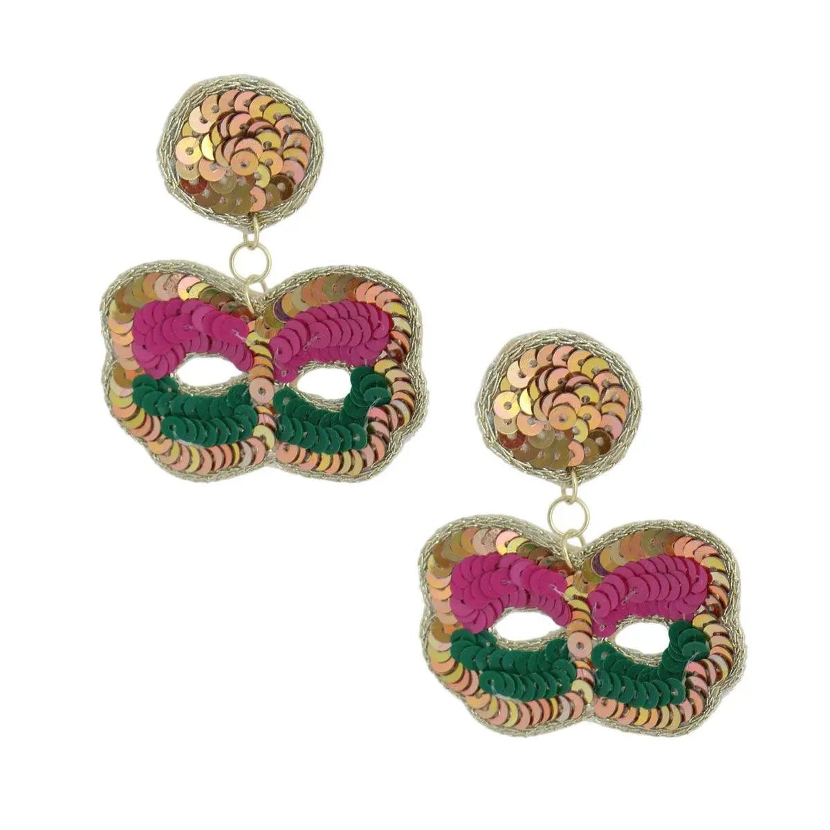 Get Festive with Mardi Gras Mask Earrings