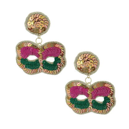 Get Festive with Mardi Gras Mask Earrings Jewelry Bubble