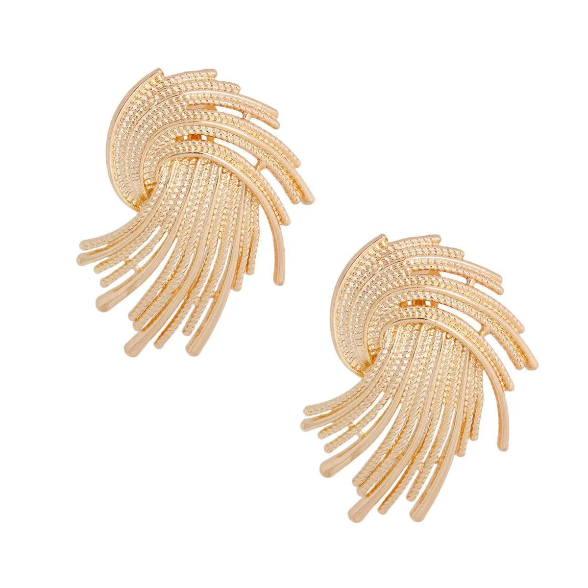 Get Glam with Gold Rope Clip-On Earrings - Fashion Jewelry Must-Have! Jewelry Bubble