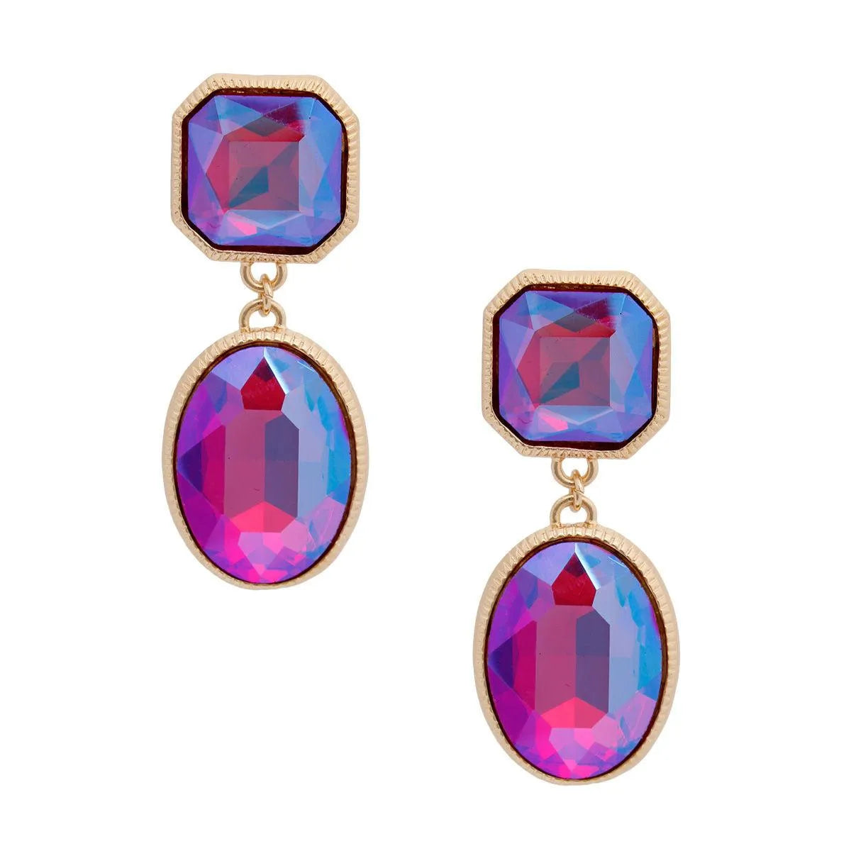 Get Noticed: Purple-Fuchsia Clip-On Earrings for Instant Glam! Jewelry Bubble