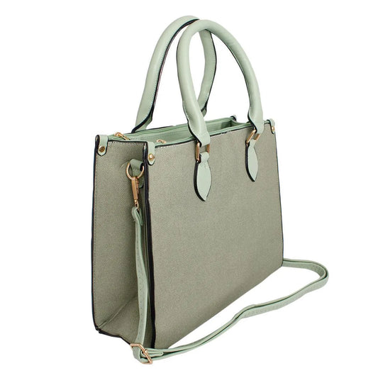 Get Noticed with Stylish Green Granule Satchel Handbag for Women Pinktown
