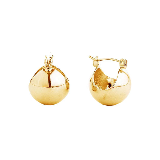 Get Noticed with Stylish Mini Gold Ball-hoop Earrings Jewelry Bubble