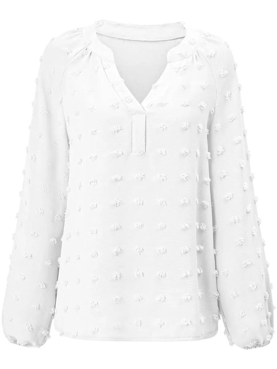 Get Noticed with Swiss Dot Blouse: Perfect for Casual Chic | Shop Now! Jewelry Bubble