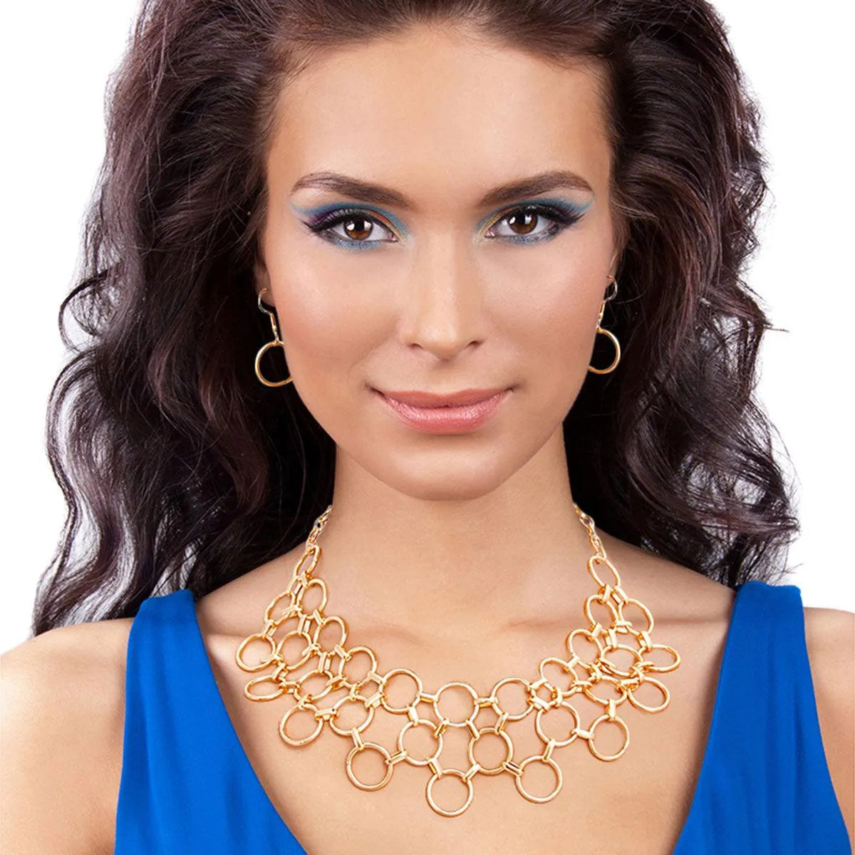 Get Noticed with This Stunning Linked Ring Choker Set Jewelry Bubble