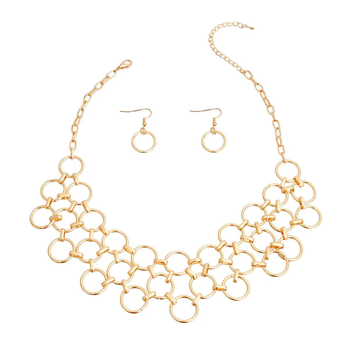 Get Noticed with This Stunning Linked Ring Choker Set Jewelry Bubble