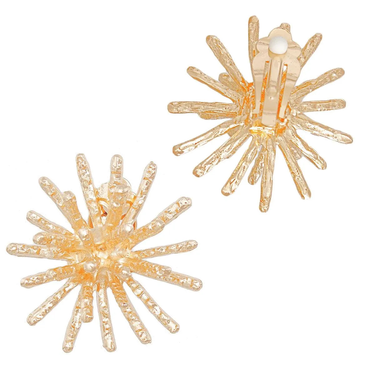 Get Stylish with Clip On Gold Spike Earrings for Women Jewelry Bubble