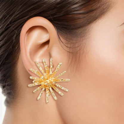 Get Stylish with Clip On Gold Spike Earrings for Women Jewelry Bubble