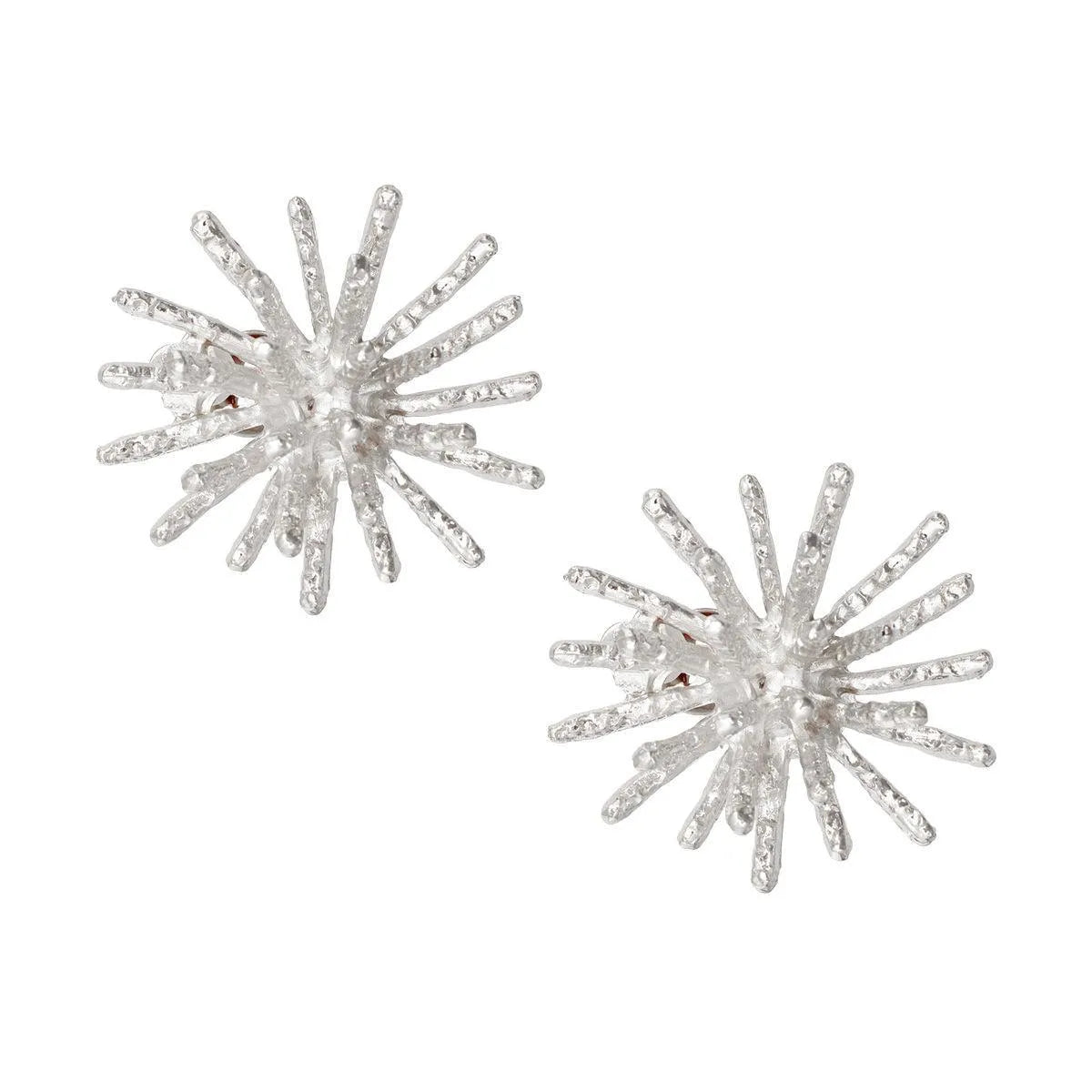 Get Stylish with Clip On Silver Spike Earrings for Women Jewelry Bubble