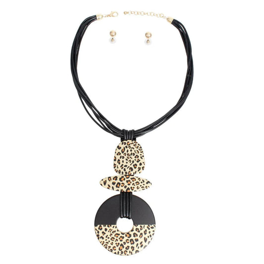 Get Wild with Our Open Circle Leopard Necklace Set! Jewelry Bubble