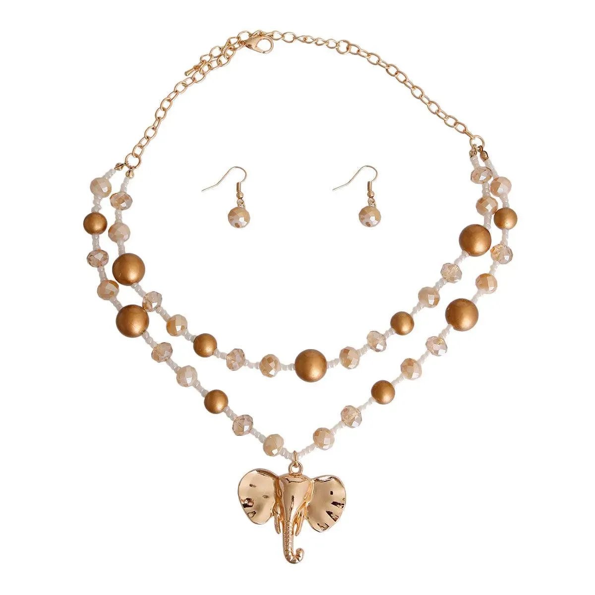 Get ready for a truckload of style with our Elephant Pendant Layered Necklace