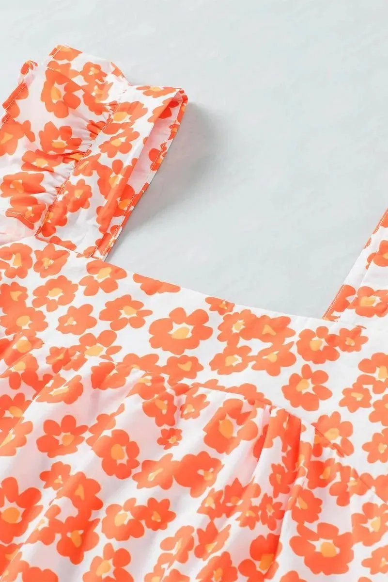 Get summer-ready with our Floral Ruffle Tank Top!