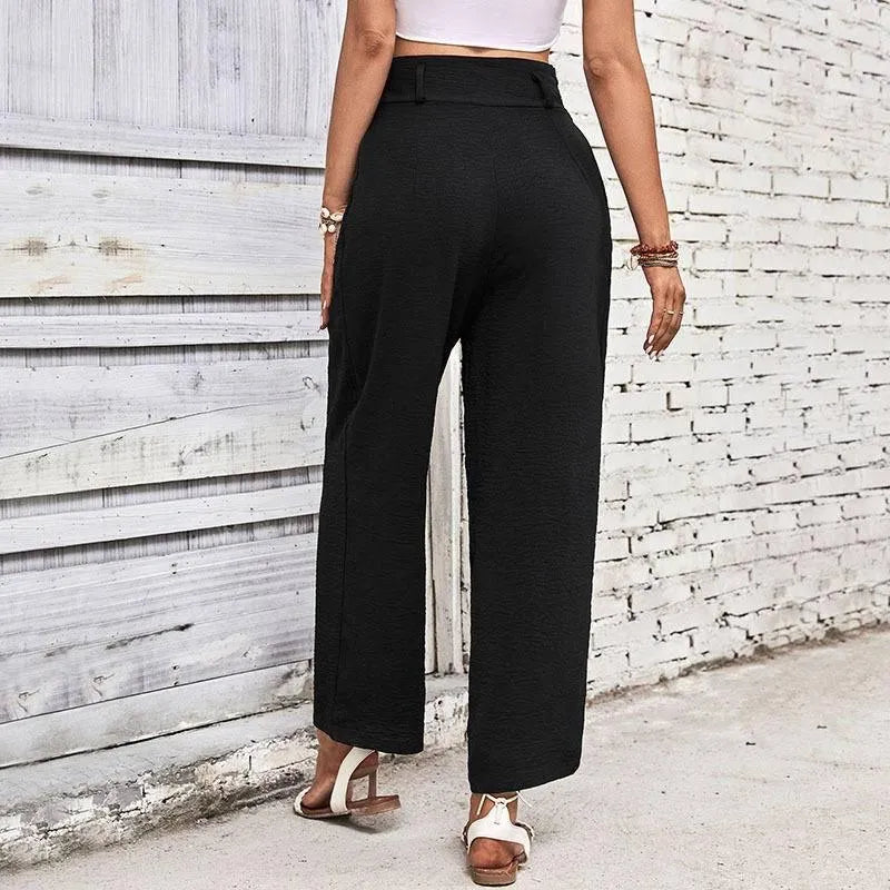 Get the Best Look with Black High-Waist Wide-Leg Pants for Women Jewelry Bubble